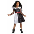 Produktbild: Disney Offizielles Premium Cruella Kostüm Mädchen Kinder, Kostüm Cruella de Vil Kostüm Kleid, 101 Dalmatiner Kostüm, Devil Halloween Faschingskostüm Karneval Geburstag Costume Größ S