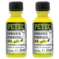 Produktbild: Petec 2x Schraubensicherungslack Schraubenlack Gelb 20ml
