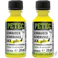 Produktbild: 2x 20ml PETEC SCHRAUBENSICHERUNGSLACK GELB PINSELFLASCHE SCHRAUBEN PLOMBENLACK