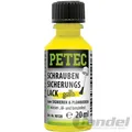 Produktbild: 1x 20ml PETEC SCHRAUBENSICHERUNGSLACK GELB PINSELFLASCHE SCHRAUBEN PLOMBENLACK