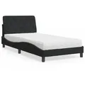 Produktbild: vidaXL Bett mit Matratze Schwarz 100x200 cm Samt