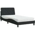 Produktbild: Bett Mit Matratze Schwarz 100x200 Cm Samt Vidaxl