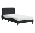 Produktbild: vidaXL Bett Bett mit Matratze Schwarz 100x200 cm Samt