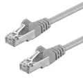 Produktbild: CAT.5e SF/UTP Kabel 0,25m doppelt geschirmt 2x RJ45 grau Patchkabel LAN Netzwerk