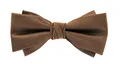 Produktbild: axy Herren Fliege Schleife im Seidenlook, bereits gebunden, Konfirmation verstellbar Hochzeitsfarbe FLI4B (Braun)