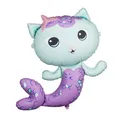 Produktbild: Folienballon Gabby's Dollhouse 82x80cm Meerkatze - Ballon für Helium oder Luft - Kindergeburtstag Mädchen Partydeko - Folienluftballon Geburtstagsdeko - Lila Türkis