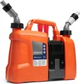 Produktbild: Husqvarna Benzinkanister Dual-Kammer Kombikanister, Dual-Kammer, integrierte Werkzeugbox, auslaufsichere Ausgießer