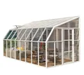 Produktbild: Gewächshaus Treibhaus Anlehngewächshaus Kunststoff Rion weiß 508x258x266cm