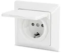 Produktbild: Unterputz Steckdose IP44 All-in-One Serie P1 cremeweiß