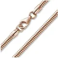 Produktbild: Materia Collier Damen Rosegold Schlangekette Ø3mm K25, Sterlingsilber, rosevergoldet rosa 55 cm