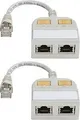 Produktbild: Telegärtner - Netzwerk-Splitter - RJ-45 (M) - RJ-45 (W) - CAT 5 - Hellgrau (J00029A0009)