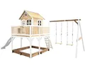 Produktbild: Spielhaus mit Stelzen axi Liam 613 x 277 cm Holz braun bestehend aus Schaukel, R
