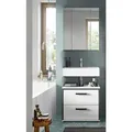 Produktbild: Mid.you Badezimmer, Weiß Hochglanz, Kunststoff, 2-teilig, Holzoptik, 6 Fächer, 2 Schublade(n),2 Schublade(n) Schubladen, 60 cm, FSC Mix, stehend, Badezimmer, Badmöbelsets & Badmöbelserien, Badmöbel-Sets