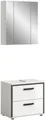 Produktbild: xonox.home Badmöbel-Set Kojak, (2-tlg. Waschbeckenunterschrank & Spiegelschrank), in weiß hochglanz B/H/T ca.: 60/188/37 cm