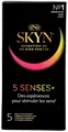 Produktbild: SKYN 5 Senses Latexfreie Kondome Mixpack gefühlsecht genoppt Präservative 5 St