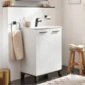 Produktbild: Fackelmann Waschtisch-Set TE-A mit Keramik-Waschbecken 61,2 cm Weiß Matt