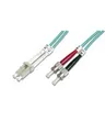 Produktbild: DIGITUS Patch-Kabel LC Multi-Mode M bis ST multi-mode M 2 m Glasfaser 50/125 Mikrometer OM3 halogenfrei mit Knickschutz Aquamarin (DK-2531-02/3)