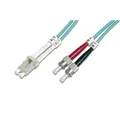 Produktbild: DIGITUS Professional LWL Multimode OM 3 Duplex Patchkabel LC/ST türkis 2 m