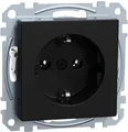 Produktbild: Merten MEG2301-0403 SCHUKO-Steckdose Steckklemmen, System M, schwarz Matt