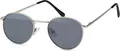 Produktbild: styleBREAKER Uni Panto Sonnenbrille mit runden Gläsern | Metallrahmen mit Federscharnier & UV400 Schutz | verspiegelte oder getönte Flachgläser