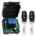 Produktbild: Funk Fernbedienung Schalter, 5V 12V 24V 30V Funkschalter Mit 2 Fernbedienungen, 1 Kanal Funksteuerungs Relais Empfänger, Garagentor Universal, Potentialfreie Kontakte Relais Controller