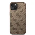 Produktbild: Guess iPhone 15 Plus / 14 Plus Hülle Case Cover 4G Metal Gold Logo brown
