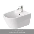 Produktbild: Duravit D-Code Wand Bidet verdeckte Befestigung Weiß 27271500002