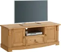Produktbild: Home affaire Lowboard Anna (Gesamtmaße (B/T/H): ca. 140/44/50 cm), TV-Board, Breite 140 cm, 2 Türen, 1 Schublade, Massivholz, FSC®