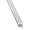 Produktbild: Alu-U-Profil 16mm mit Tropfnase Befestigungslasche quer silber eloxiert 4000 mm lang