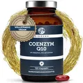Produktbild: QIDOSHA® Coenzym Q10 Kapseln hochdosiert, 200mg Coenzym Q10 flüssig je Kapsel, 120 vegane Softgel-Kapseln im Glas, Ubiquinon eingebettet in Leinsamenöl für optimale Bioverfügbarkeit, Q10 als Ubichinon