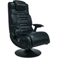 Produktbild: X Rocker Gamingsessel, Schwarz, Metall, Kunststoff, Leder, Lederlook, 62 cm, integrierte Lautsprecher, Netzbetrieb, USB-Anschluss, Sitzfläche 360° drehbar, Kinder- & Jugendzimmer, Jugendmöbel, Gamingstühle