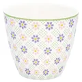 Produktbild: GreenGate Latte cup Sybille Becher Kaffeebecher Retro Blumen geblümt Porzellan
