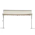 Produktbild: Outsunny Standmarkise, BxL: 295 x 294 cm, Polyester/Metall - weiss