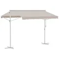 Produktbild: Outsunny Standmarkise Gartenmarkise mit Faltarm Terrasse Cremeweiß 3x3m - Beige