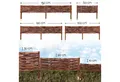 Produktbild: BooGardi Beetumrandung Beeteinfassung Weide, LxH: 150x30 cm, 5er Set, Beetbegrenzung Holz Steckzaun Garten Zaun Weide