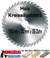 Produktbild: HM Kreissägeblatt 160mm x 30mm x 36 Z Tisch Hand Kapp Kreissäge Holz Säge Blatt