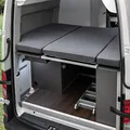 Produktbild: Black Forest Fox Wohnmobil Camper Schonbezug Faltbett für VW T5 T6 T6.1 Beach Ocean Grand California 600 680 GC 600 Grani (Grau Grand California 600 für 3 TLG. Heckbett)