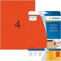Produktbild: Herma Universaletiketten 4565, Special, rot, 105 x 148mm, ablösbar, 20 Blatt, 80 Stück
