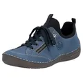 Produktbild: Rieker Slip-On Sneaker, Slipper, Schlupfschuh, mit elastischem Einschlupf blau|schwarz 39 EU