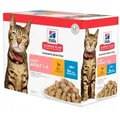 Produktbild: Hill's Adult Light Kombipack Huhn Fisch Katzen-Nassfutter 1 Karton (12 x 85 g)