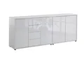 Produktbild: BMG Möbel Kommode Sideboard Mailand Set 15 in verschiedenen Ausführungen (2tlg), mit weiß lackierten Hochglanzfronten und Push-to-open-Funktion