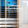 Produktbild: Chilliwack Infrarotkabine 102 x 97 x 191 cm, Infrarotsauna mit Bluetooth-Audio und LED-Beleuchtung, Sauna für Zuhause