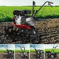 Produktbild: BRAST Motorhacke Gartenfräse Benzin | 1,9kW(2,6PS)-5,15kW(7PS) | 25-85cm Arbeitsbreite | 6 Modelle | Stahlrahmen Transportrad & kabellos | für kleine bis sehr große Grundstücke | BRB-AF-6000