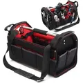 Produktbild: Wiltec - Werkzeugtasche Größe L 33x18,5x25 Cm, Werkzeugbeutel Mit Verstellbarem Schultergurt Und Tragegriff, Innen- Und Außenfächer, Aufbewahrungstasche