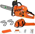 Produktbild: Benzin Kettensäge Motorkettensäge 62ccm  3,6 PS + 2 Ketten Timberpro 2-Takt