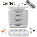 Produktbild: 2x Medikamentendosierer Tablettenbox Pillendose Pillenbox Medikamentenbox 7 Tage