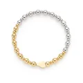 Produktbild: JEWELS BY LEONARDO Armband Philine • elastische Armkette aus bicolorfarbenem Edelstahl • silber- und goldfarbene Edelstahlperlen • 19 cm Länge • Schmuck Geschenk für Frauen • 025337