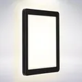Produktbild: BRILONER - LED Wandlampe mit indirektem Licht, flach, neutralweiße Lichtfarbe, Aussenlampe, Wandleuchte aussen, LED Strahler außen, Außenleuchte, Außenwandleuchten, 19x19x2,8 cm, Schwarz