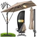 Produktbild: KESSER Ampelschirm, Sonnenschirm SUN XL 300 300 cm Inkl. Abdeckung 360° Drehbar & Neigbar beige