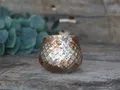 Produktbild: Teelichthalter Windlicht Kerzenglas Karo Champagner Dekor Vintage Chic Antique